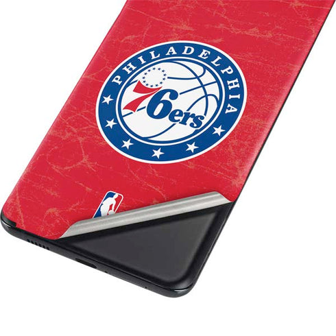 NBA Philadelphia 76ers Distressed Galaxy S21 Ultra 5G Skin
